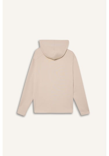 DeFactoFit Standart Fit Kapüşonlu Çift Cepli Sporcu Fermuarlı Sweatshirt D7121AX25SPBG700