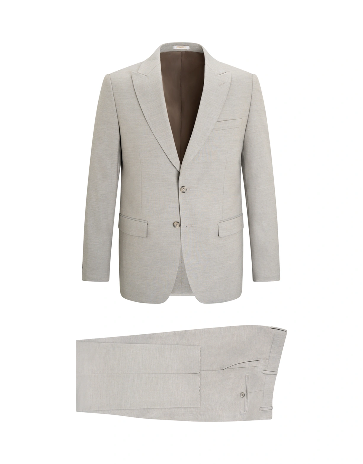 Vizon Slim Fit Sivri Yaka Klasik Takım Elbise Vizon