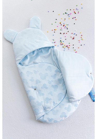 Welsoft Erkek Bebek Kundak Bebek Battaniye Mavi