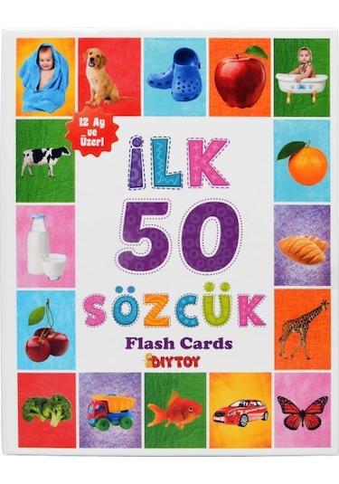 Diytoy İlk 50 Sözcük Eğitici Eşleştirme Ve Bilgi Kartları