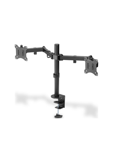 Digitus DA-90400 17"-32" 2x8 KG (Maks.) Sıkıştırmalı İkili Monitör Tutucu Siyah