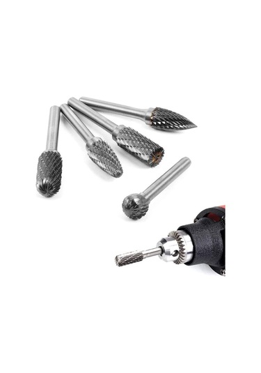 Karbür Döner Freze Seti 12mm Kafa Şaftlı Çift Kesimli Dosya