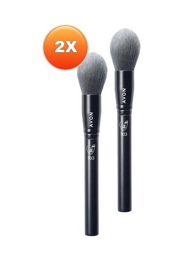 Avon Tam Örtücü Kubbeli Fondöten Fırçası İkili Set