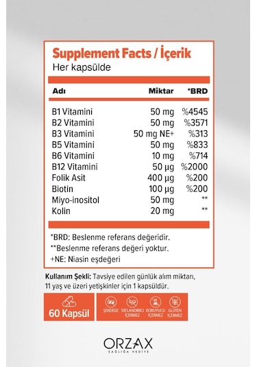 Ocean B Complex 60 Kapsül- Skt: 08/2028