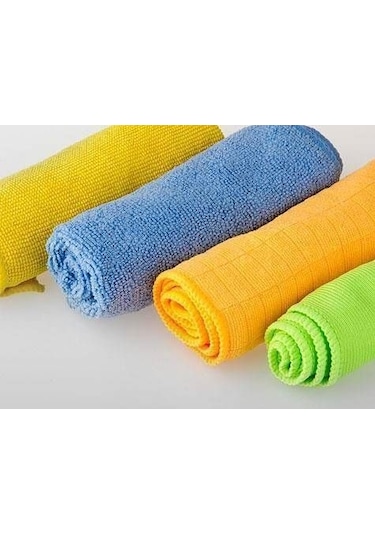 Mikrofiber Temizlik Bezi Araba Yıkama Bezi Mutfak Bezi 4 Lü