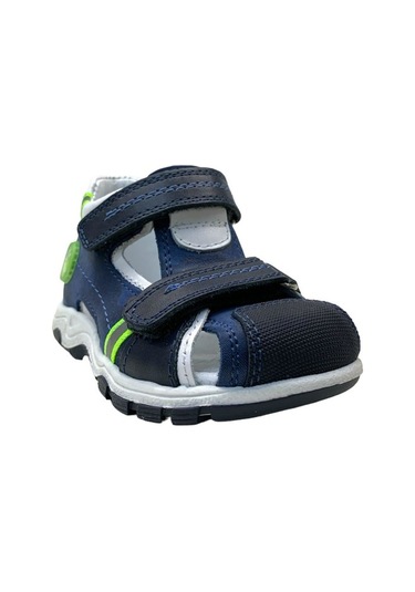 Tuğba Ortopedi 544 Erkek Bebek Deri Korseli Sandal Lacivert