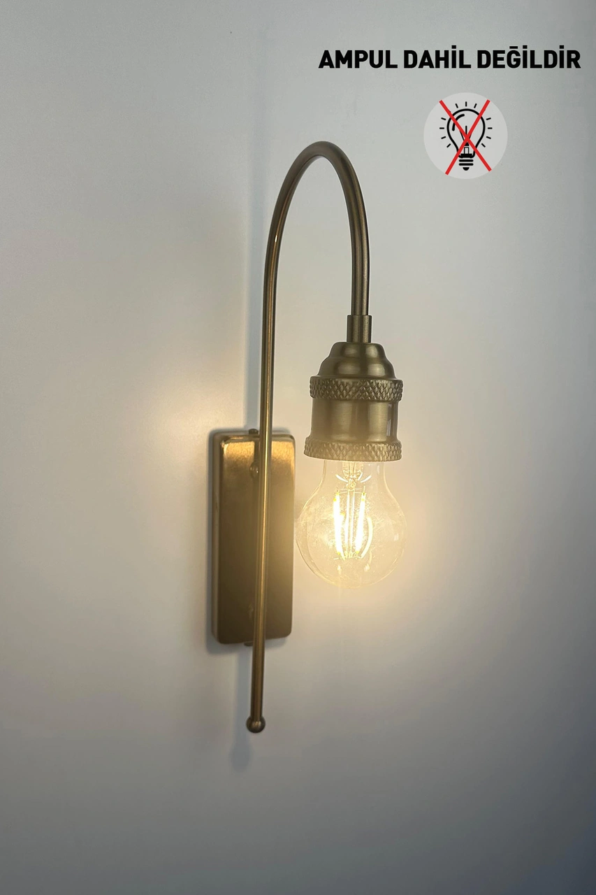 Deksa Eskitme Rengi Aplik Tekli Duvar Lambası Salon Koridor Restoran Dekoratif Aplikleri Eskitme