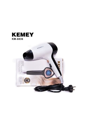 Joyhub Kemey Km 6836 Saç Kurutma Makinesi - 1800 Watt Çift Güçlü Saç Kurutma Makinesi - Havalı Ve Benzersiz Şekil 623u4ı