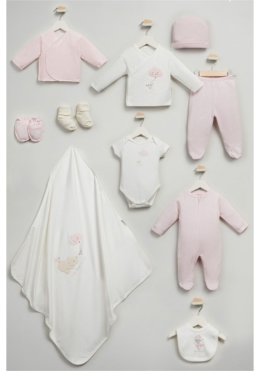 Bebitof 10parça Sevimli Kuş Kutulu Hastane Çıkışı Pembe