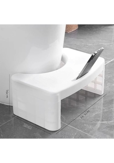 Tuvalet Tabure Pedalları Lichen Kaymaz Çıkarılabilir Beyaz Banyo Ayak İy Beyaz Beyaz