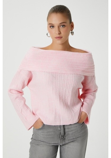 Ritnice Kadın Perla Grade Pembe Yumuşak Triko Kazak Softpembe