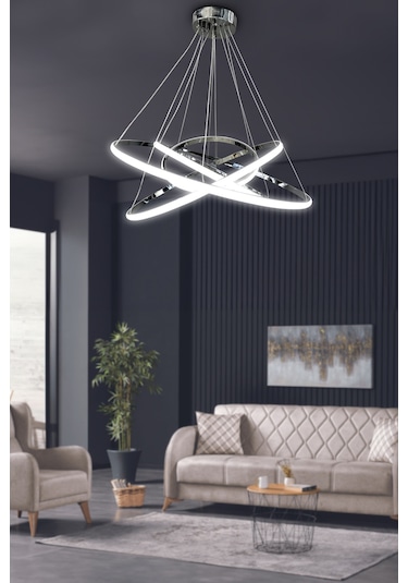 Alex 4'lü Çember Modern Tasarım - Kumandasız / Gold Gold