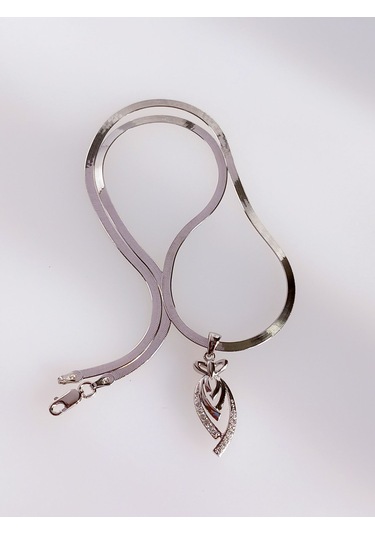 925 Ayar Gümüş Baykuş Tasarım Şık Kadın Kolye Doğum Günü Hediye Gümüş - Rodyum