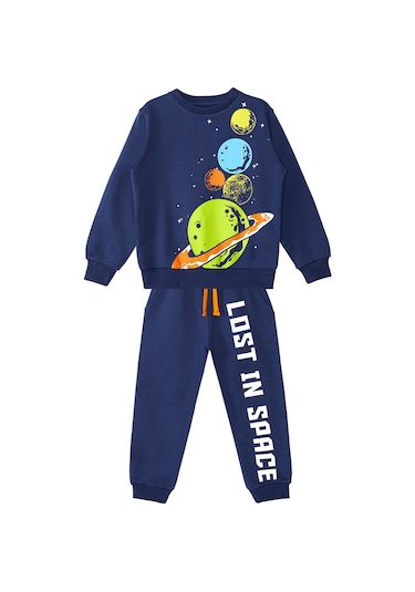 Denokids Mshb&g Gezegenler Erkek Çocuk Eşofman Takımı - Çok Renkli