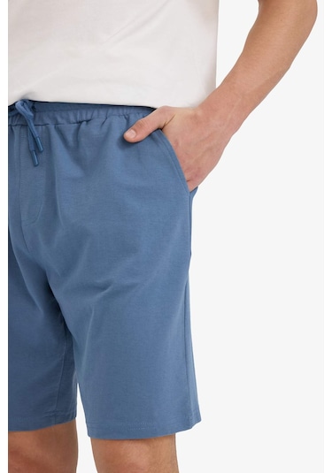 DeFacto Slim Fit Dar Kesim Cepli Pamuklu Basic Düz Bermuda Şort W1105AZ25SPBE808