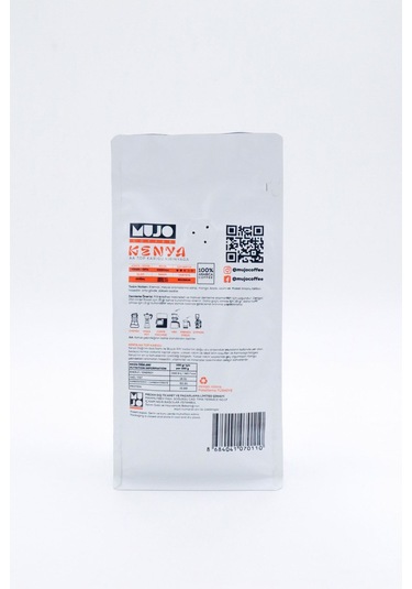 Mujo Coffee Kenya Aa Top Karigu Kirinyaga Çekirdek Kahve 250 G