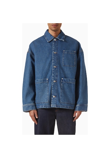 A.p.c X Marc Jacobs Erkek Denim Jacket Straight Fit Mavi