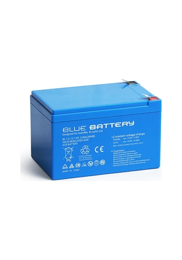 Blue Battery 12 Volt 12 Amper Bakımsız Kuru Akü Ups Aküsü