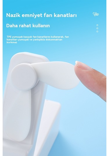 Aurora Usb Küçük Fan Cebi Katlanır El Tipi Elektrikli Fanşarj Edilebiler