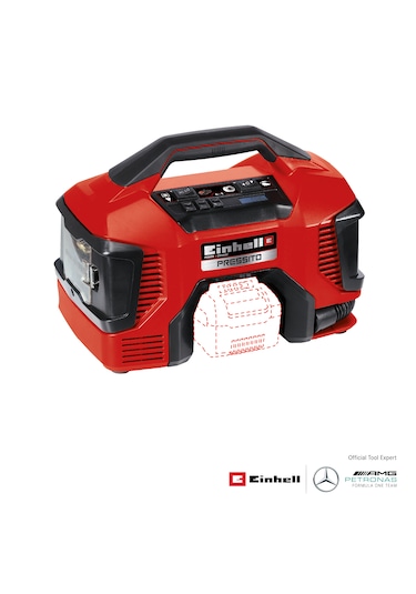 Einhell PRESSITO Hibrit, Akülü-Elektrikli Kompresör (Akü ve şarj cihazı dahil değildir) - 4020460