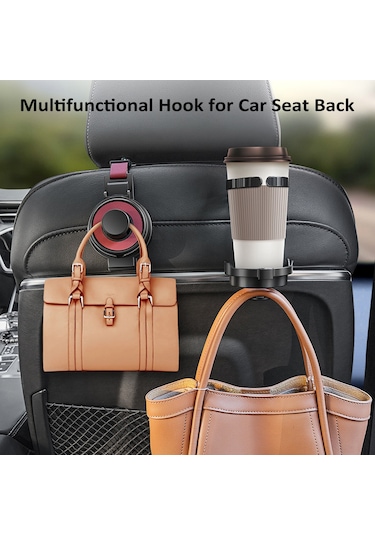 Yifomall Araç Koltuğu İçin 2'li Fonksiyonel Askılı Bardak Tutucu - Telefon Ve Bardak Organizer 5-8cm