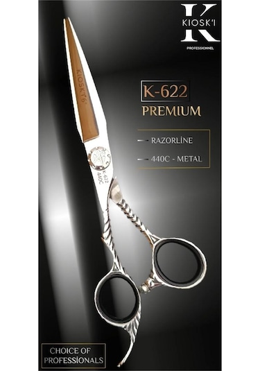 Kioski Profesyonel Premium Lüks Makas 440-c 6 Numara Sol Makas K-622