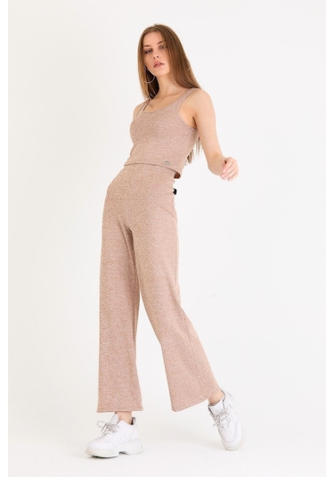 Polo State Kadın Crop Kum Rengi