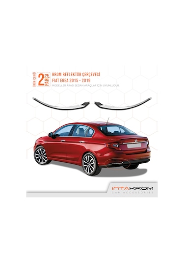 intakrom Fiat Egea Krom Reflektör Çerçevesi 2 Parça 2015 ve Üzeri - Sd N11.5710