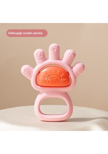 Jian Fan Bebek Silikon Palmiye Çıngırak El Çıngırak Oyuncak