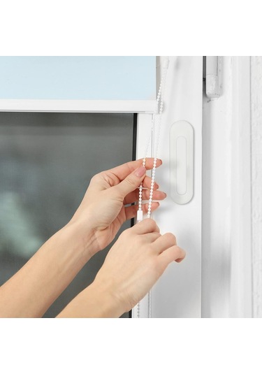 Xiyyadms 8 Adhesif Çocuk Güvenli Pencere Kancaları - Ev, Ofis, Anaokulu İçin Güvenli Kurulum Ve Kordaj Sabitleme Beyaz
