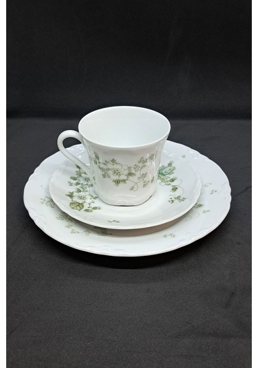 Racine Camargue Duble Vintage Kahve Fincanı 3 Parça 180 Ml Gri