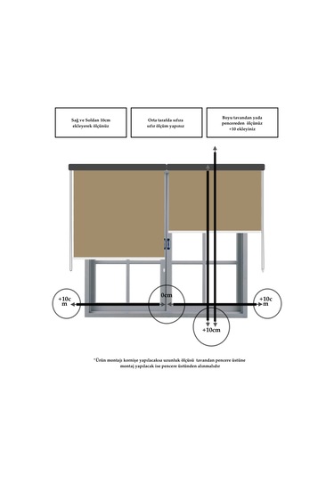 Br Perle Açık Kahverengi Düz Mekanize Stor Perde Yüksek Kalite Metropol Serisi Açık Kahverengi