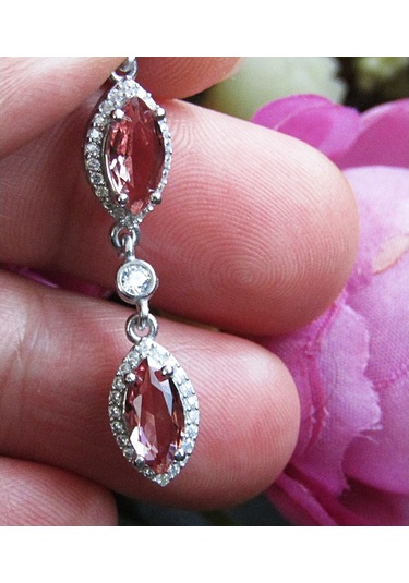 Zultanit Taşlı Gümüş Oval Mekik Damla Kadın Kolye Küpe Seti