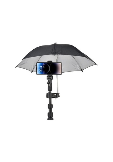 Tongxida 50cm Kamera Şemsiye, Ayarlanabilir Telefon Şemsiyesi Klipsli Güneşlik