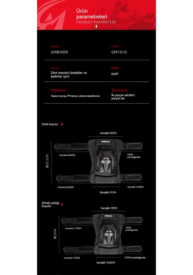 Eternal Luck Motosiklet Diz Pedleri Siyah