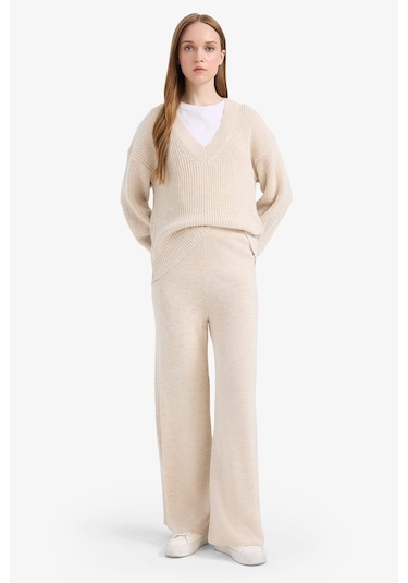 Defacto Relax Fit Pantolon V0088az25wner99 Ekru