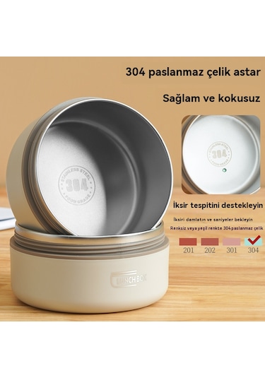 Paslanmaz Çelik Yalıtımlı Öğle Yemeği Kutusu-kahverengi 4'lü Pake