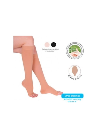 Variteks Diz Altı Varis Çorabı Açık Burun Orta Basınç 912