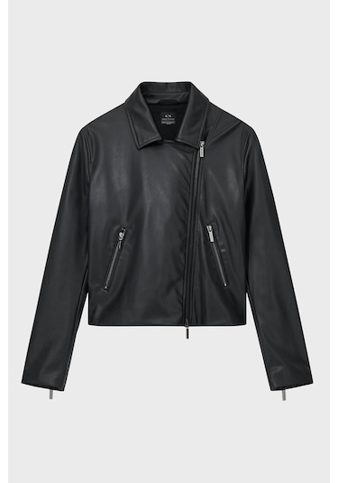 Armani Exchange Bayan Deri Ceket Xw001433 Af16618 Uc001 Siyah Siyah Armani Exchange Bayan Deri Ceket Xw001433 Af16618 Uc001 Siyah Siyah