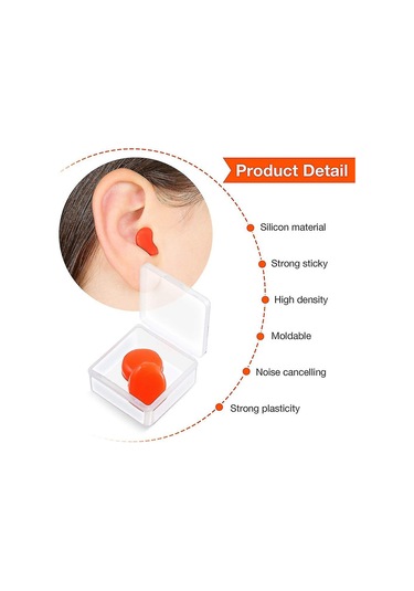 Uyku İçin Kulak Tıkacı Yumuşak Yeniden Kullanılabilir Kalıplanabilir Silikon Tıkaçlar Bull