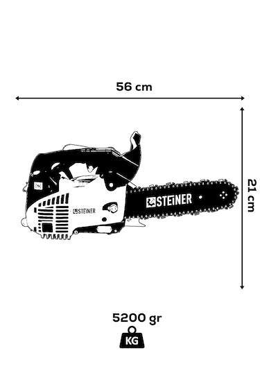 Steiner STN2500 Benzinli Motorlu Testere Hızar Motoru Kırmızı