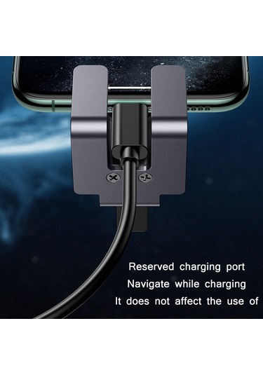 Zj058 Araba Tam Otomatik Gizli Çift Kollu Hava Çıkışı Yerçekimi Braketi Siyah