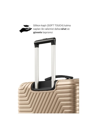 G&d Polo Suitcase Abs 3'lü Gold Lüx Valiz Seyahat Seti 600.06-set Altın