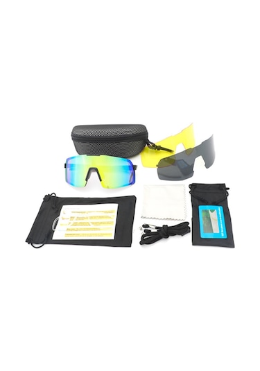 Xq-hd Xq-555 Spor Güneş Gözlüğü Erkek Kadın Parlama Önleyici Uv400 Yarış Gözlükleri Büyük Çerçeve Gözlükler Bisiklet Gözlükleri - Beyaz/siyah/gri