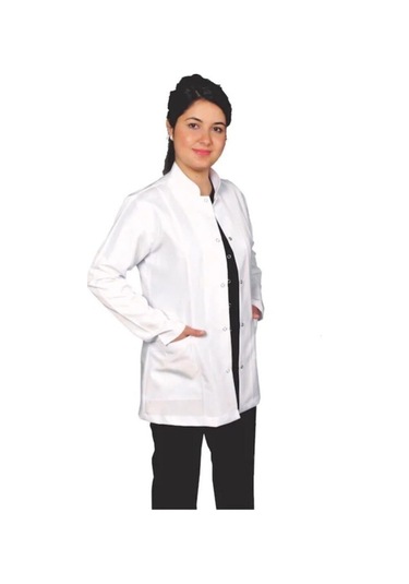 Lavinya Ceket Boy Hakim Yaka Doktor Öğretmen Önlüğü Beyaz