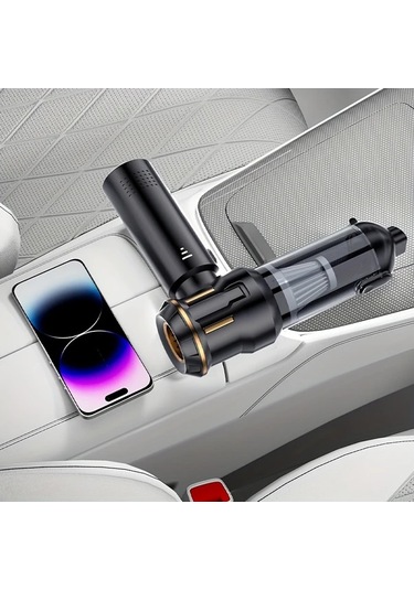 Fochsia Black Golden Kablosuz Şarjlı Yüksek Güçlü El Süpürgesi Ev Araç Toz Toplayıcı Üfleyici