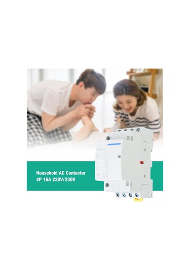Geeroyoo Ev İçin 4p 16a Ac Kontakörü - 220v/230v, 4no, Gürültüsüz Çalışma, İzolasyon Malzeme, Din Ray Montajı