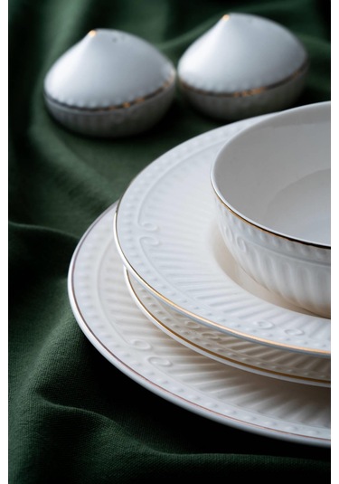 Doralie Gold 6 Kişilik 29 Parça Yemek Takımı Beyaz