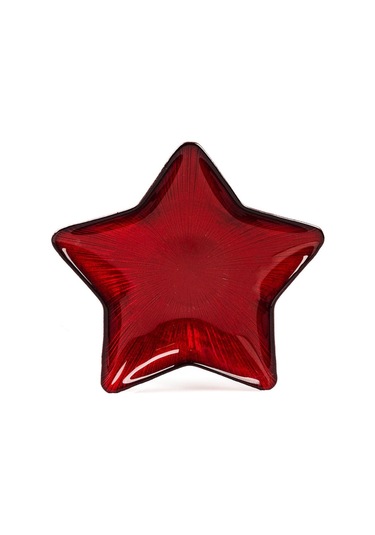 1 Adet Çoban Yıldızı Kırmızı Çerezlik Sunum Tabağı 15cm
