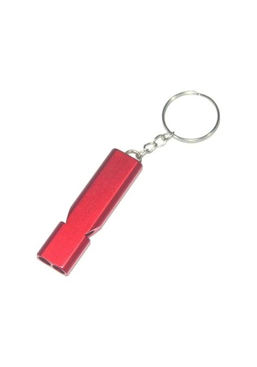 My Topped Yüksek Frekanslı Alüminyum Acil Düdük - Kamp, Yürüyüş, Edc Kırmızı Aksesuarı Kırmızı